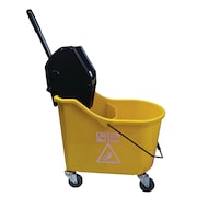 Golden Star Down Press Mop Bucket and Wringer, Yellow, Polypropylene MBU46DYEL